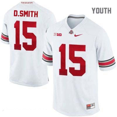 Ohio State Buckeyes Youth Devin Smith #15 White Authentic Nike College NCAA Stitched Football Jersey QT19O34XA